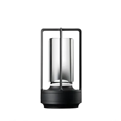 Black Acrylic, Aluminum, Iron Led