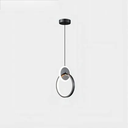 Black 1-Light Silicone Chandelier