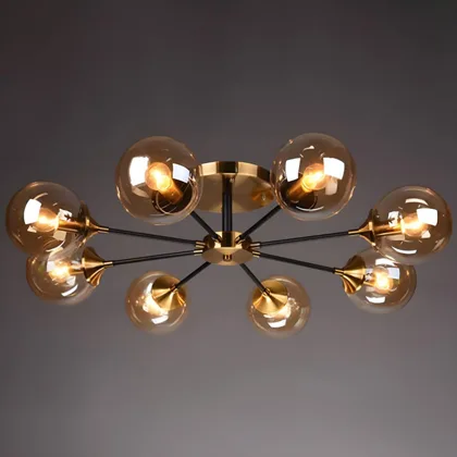 Simple Modern Living Room Bedroom Glass Ceiling Pendant 8