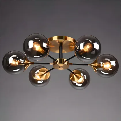 Simple Modern Living Room Bedroom Glass Ceiling Pendant 6