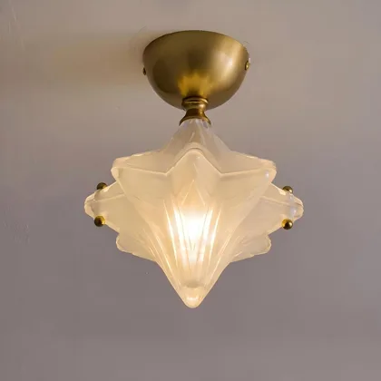 Bronze 1-Light Glass Ceiling