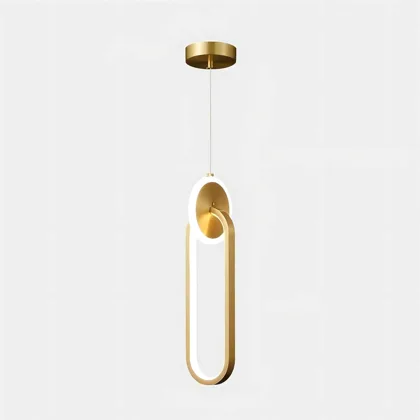 Gold 1-Light Silicone Chandelier