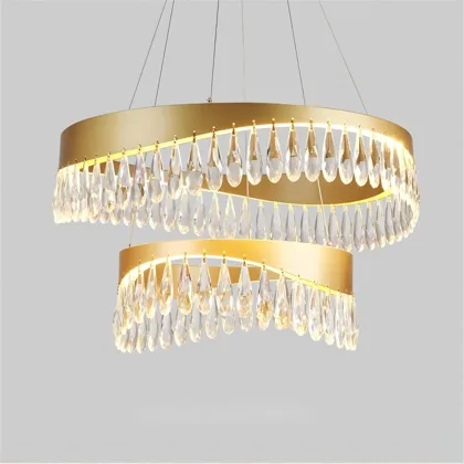 Gold Crystal Chandelier