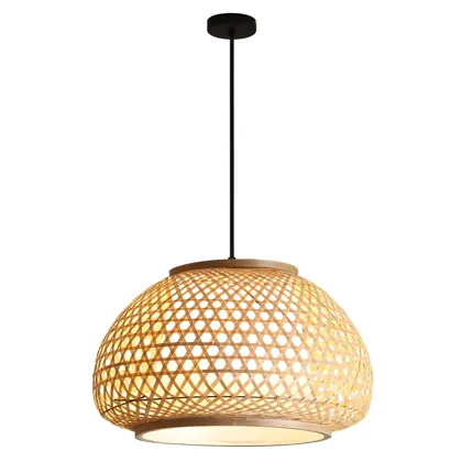 Natural 1-Light Bamboo Chandelier