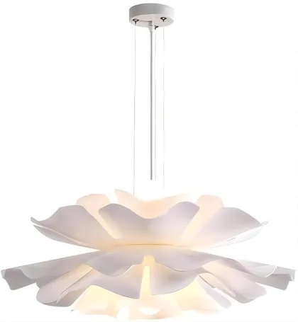 2-Light Acrylic Chandelier