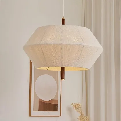 White 3-Light Cotton Pendant