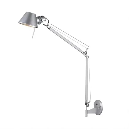 Modern Simple Telescopic Folding Rocker arm Silver Wall Light