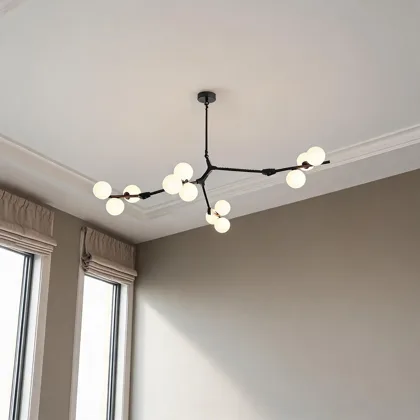 Gold 12-Light Glass Linear