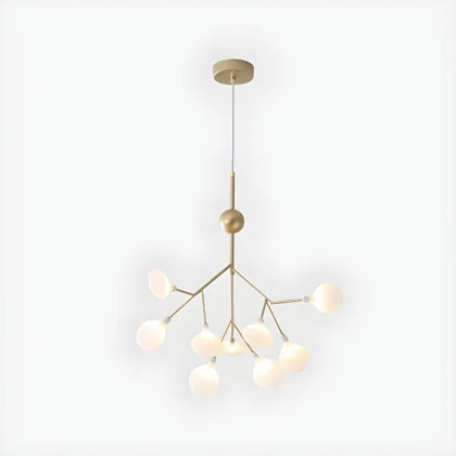 Gold 9-Light Acrylic Radial