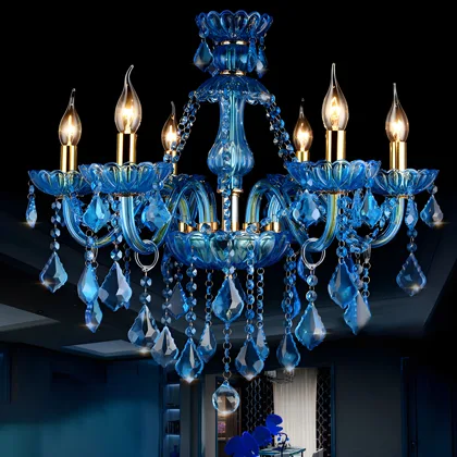 Blue 6-Light Candle Shape