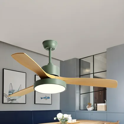 White & Natural Wood 1-Light Standard / Traditional