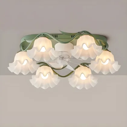 Green 5-Light Flush-Mount Type