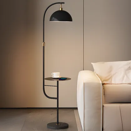 White 1-Light Metal Dining Table