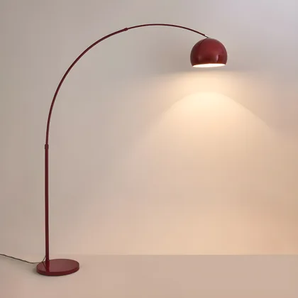 Wine Red 1-Light Aluminum Arc