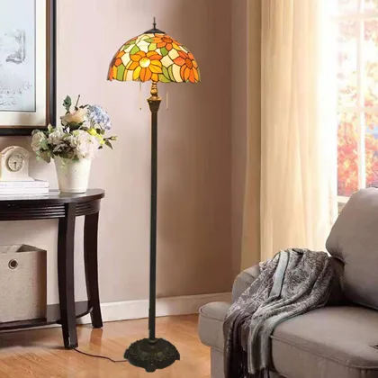Yellow 1-Light Glass Tree Shape