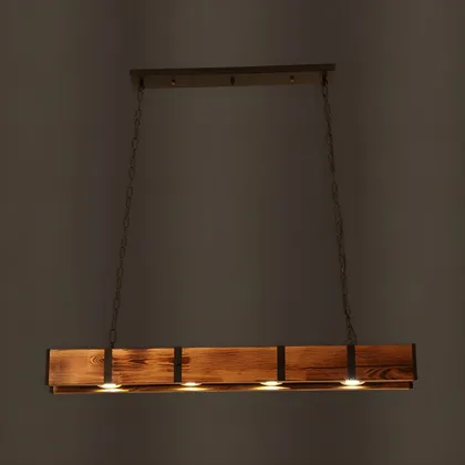Distressed Wood 4-Light Solid Wood Square / Rectangular