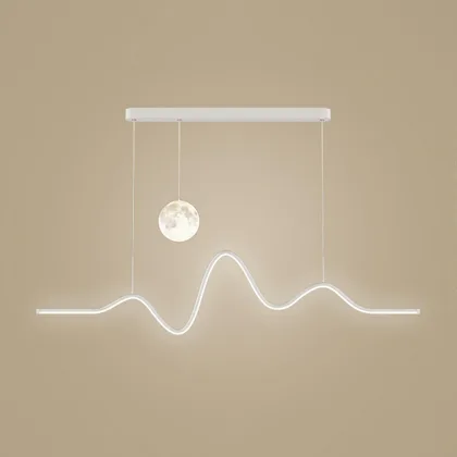 White 2-Light Silicone Geometric