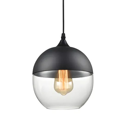 Clear 1-Light Glass Pendant Lights