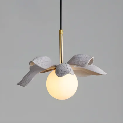 Orange 1-Light Glass Globe