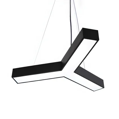 Black 1-Light Plastic Geometric