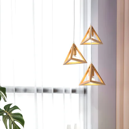 Silver 1-Light Glass Pendant Lights