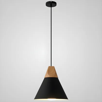 Black 1-Light Aluminum Cone