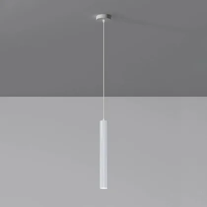 White 1-Light Iron Cylinder