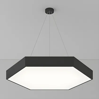 Black 1-Light Acrylic Geometric