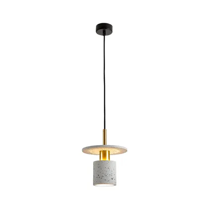 White 1-Light Stone Geometric