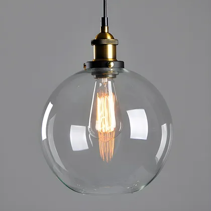 Clear 1-Light Glass Cone