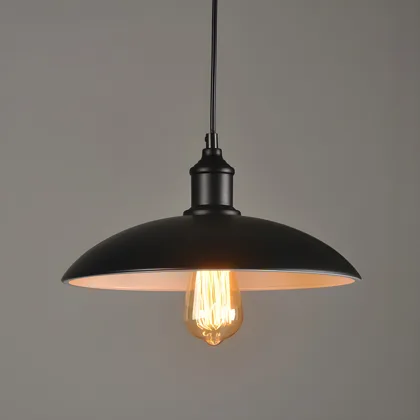 White 1-Light Iron Domed Lid