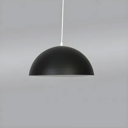 Black 1-Light Aluminum Bowl