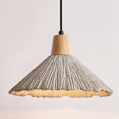 Cream 1-Light Concrete Cone