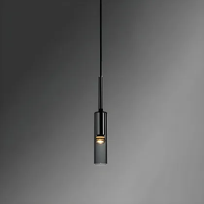 Gray 1-Light Glass Cylinder