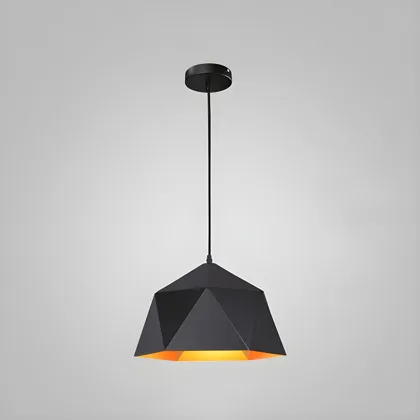 Yellow 1-Light Iron Geometric