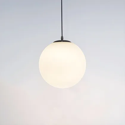 Black 1-Light Glass Pendant Lights