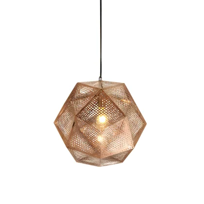 Gold 1-Light Metal Geometric