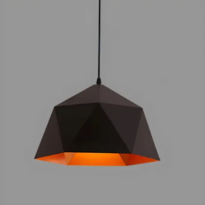 Gold 1-Light Iron Geometric