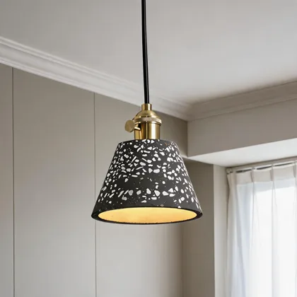Blue 1-Light Stone Geometric