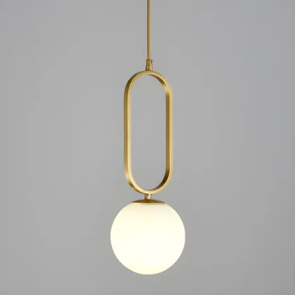 White 1-Light Glass Globe