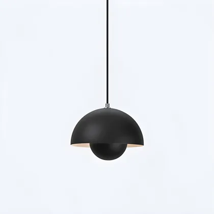 White 1-Light Aluminum Dome