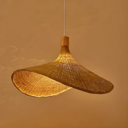 Natural Wood 1-Light Bamboo Novelty
