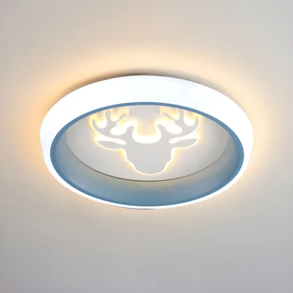 Blue 2-Light Acrylic Flush Mount