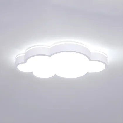 White 1-Light Acrylic Flush Mount