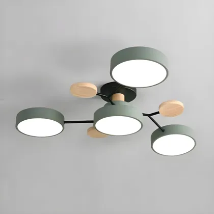 Gray 4-Light Acrylic Semi-Flush Mount