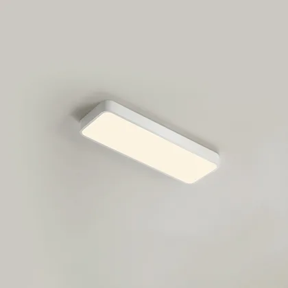 White 1-Light Plastic Flush Mount