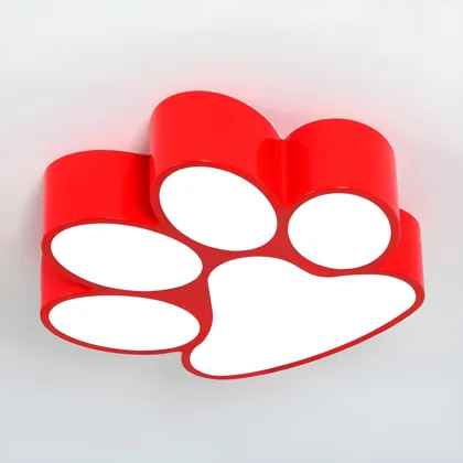 Red 1-Light Acrylic Flush Mount