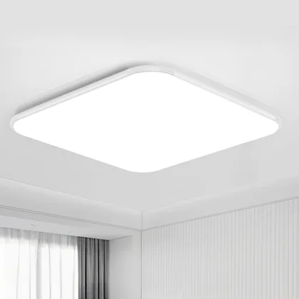 White 1-Light Acrylic Flush Mount