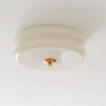 Copper 1-Light Glass Flush Mount