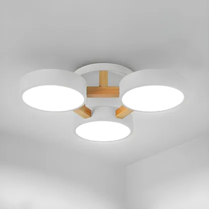 White 3-Light Acrylic Semi-Flush Mount